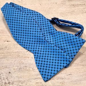 NWOT Beau Ties Ltd of Vermont Hand Sewn Silk Bow Tie - Blue, Purple, and Black